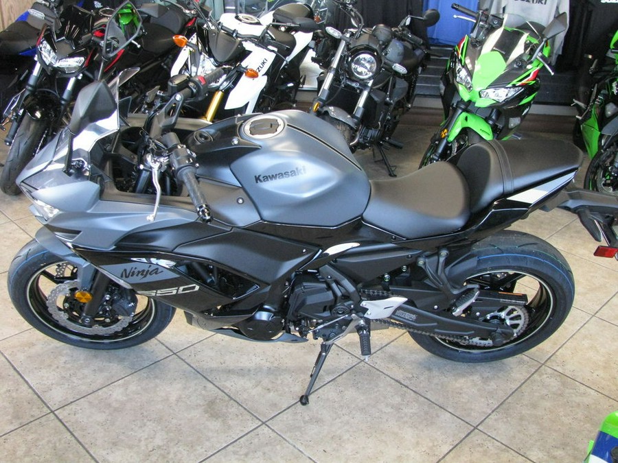 2024 Kawasaki Ninja® 650 Metallic Matte Dark Gray/Metallic Spark Black