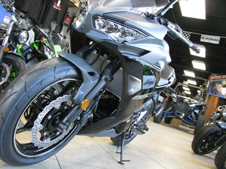 2024 Kawasaki Ninja® 650 Metallic Matte Dark Gray/Metallic Spark Black