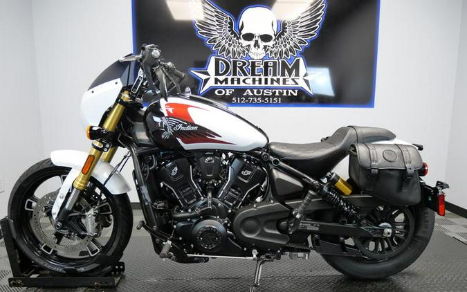 2025 Indian Motorcycle® 101 Scout® Ghost White Metallic with Graphics