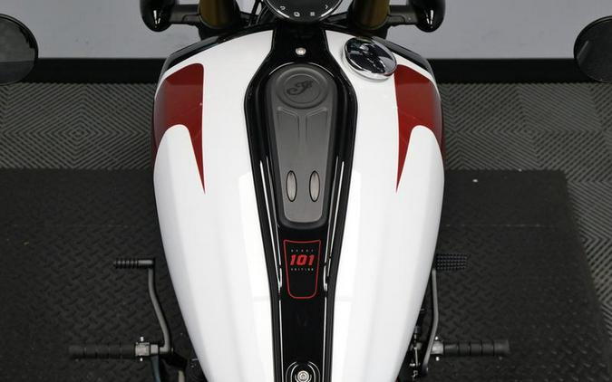 2025 Indian Motorcycle® 101 Scout® Ghost White Metallic with Graphics