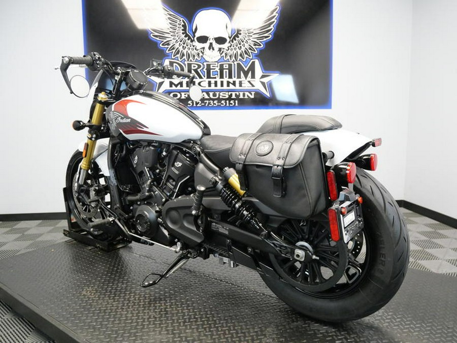 2025 Indian Motorcycle® 101 Scout® Ghost White Metallic with Graphics