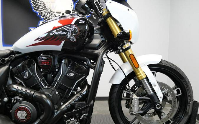 2025 Indian Motorcycle® 101 Scout® Ghost White Metallic with Graphics