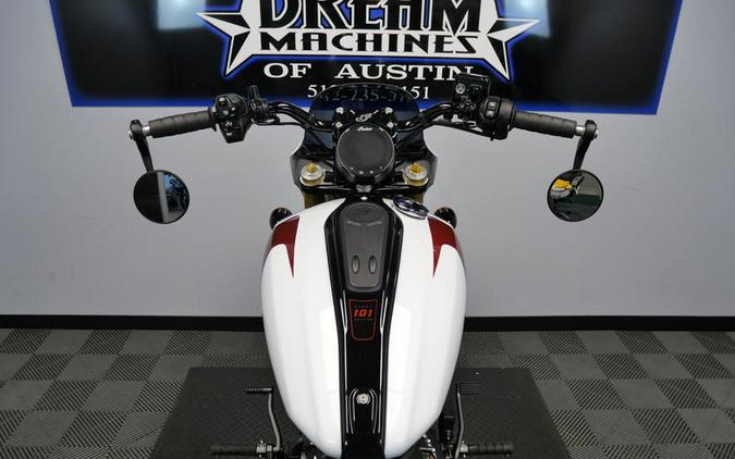 2025 Indian Motorcycle® 101 Scout® Ghost White Metallic with Graphics