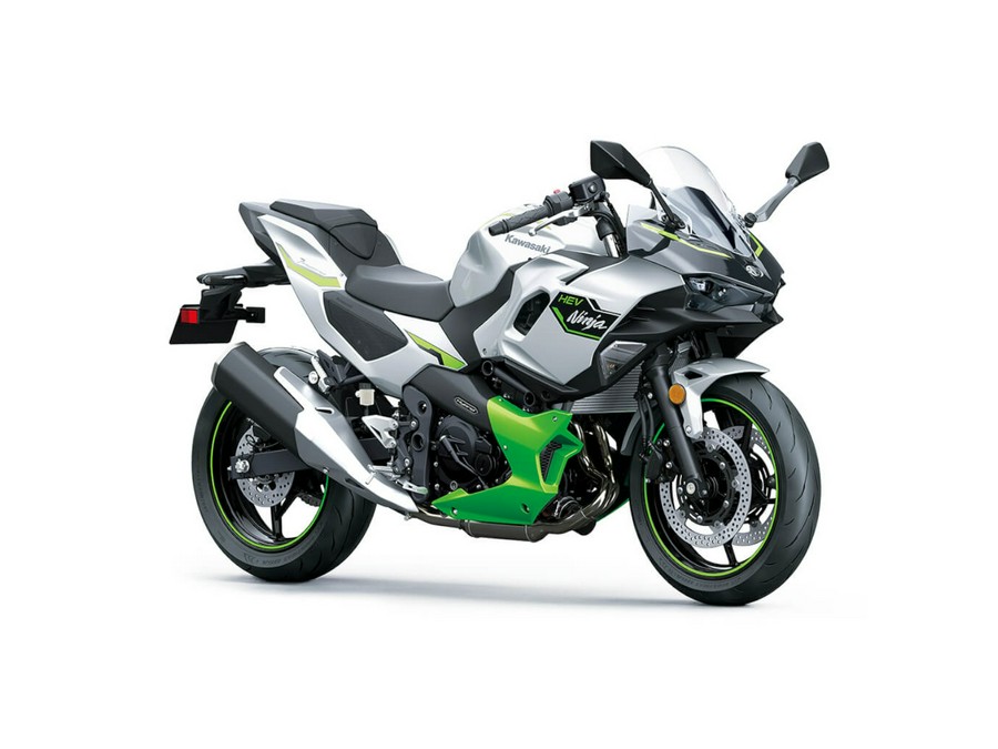 2024 Kawasaki NINJA 7 HYBRID ABS METALLIC BRIGHT SILVER/METALLIC MATTE LIME GREEN/EBONY - 111200