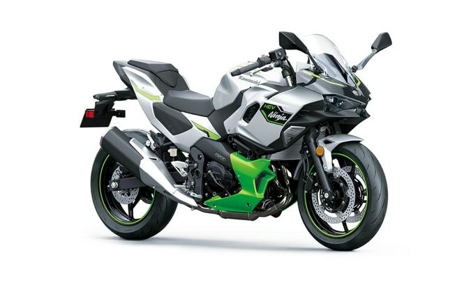 2024 Kawasaki NINJA 7 HYBRID ABS METALLIC BRIGHT SILVER/METALLIC MATTE LIME GREEN/EBONY - 111200
