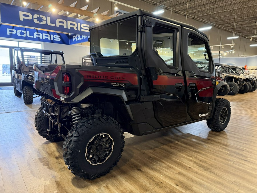 2026 Kawasaki Ridge Crew Platinum Ranch Edition HVAC Metallic Deep Red/Ebony - 111018