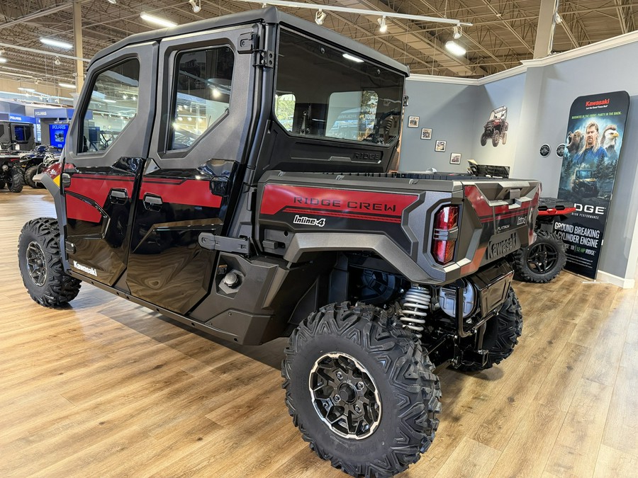 2026 Kawasaki Ridge Crew Platinum Ranch Edition HVAC Metallic Deep Red/Ebony - 111018