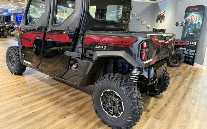2026 Kawasaki Ridge Crew Platinum Ranch Edition HVAC Metallic Deep Red/Ebony - 111018