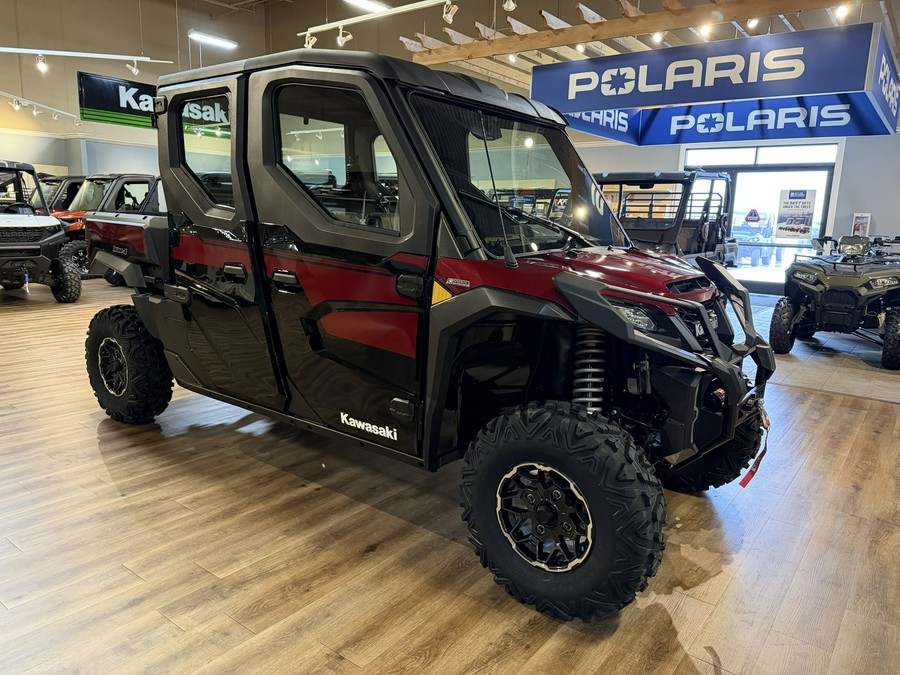 2026 Kawasaki Ridge Crew Platinum Ranch Edition HVAC Metallic Deep Red/Ebony - 111018