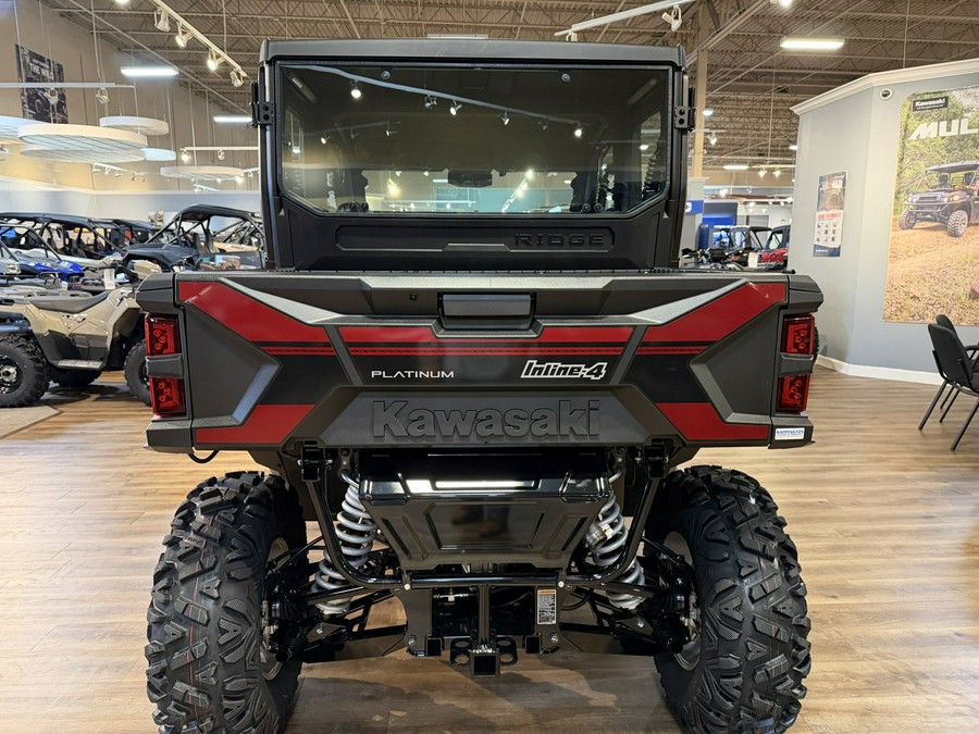 2026 Kawasaki Ridge Crew Platinum Ranch Edition HVAC Metallic Deep Red/Ebony - 111018