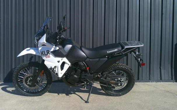 2025 Kawasaki KLR 650 S Pearl Crystal WhiteMetallic Carbon Gray