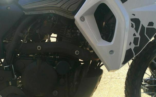 2025 Kawasaki KLR 650 S Pearl Crystal WhiteMetallic Carbon Gray