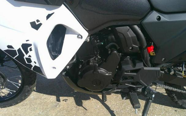 2025 Kawasaki KLR 650 S Pearl Crystal WhiteMetallic Carbon Gray