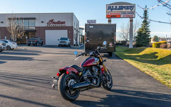 2025 Indian 101 Scout Sunset Red Metallic With Graphics