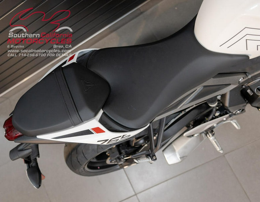 2024 Triumph Street Triple 765 R Crystal White