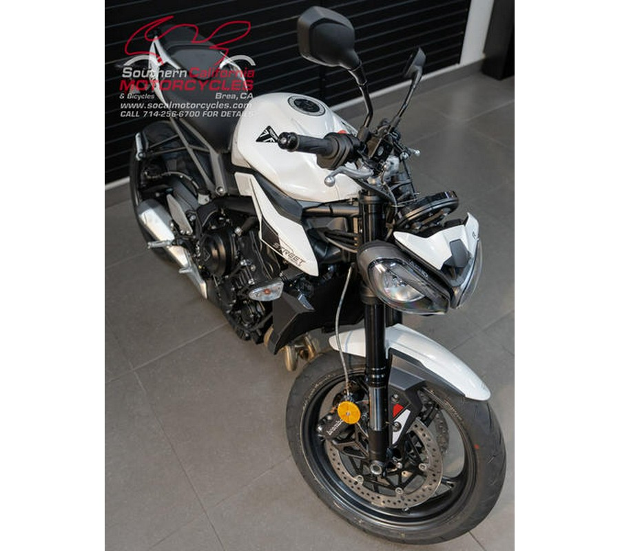 2024 Triumph Street Triple 765 R Crystal White