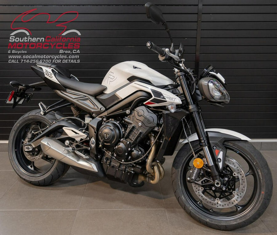 2024 Triumph Street Triple 765 R Crystal White