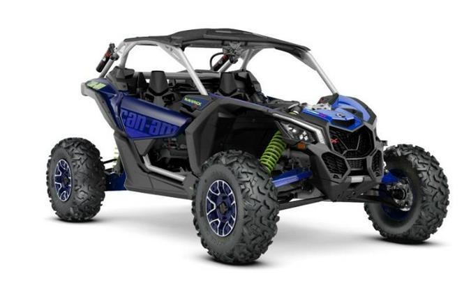 2020 Can-Am® Maverick™ X3 X™ rs Turbo RR Hyper Silver, Intense Blue & Manta Green