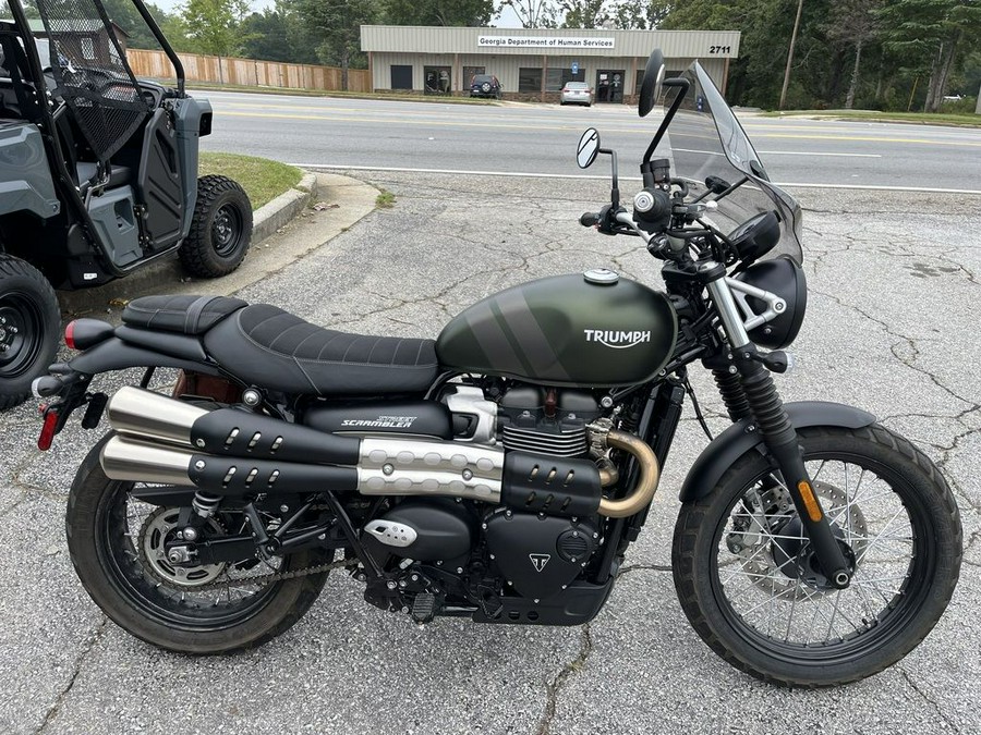 2022 Triumph Street Scrambler Matt Khaki Matt Ironstone