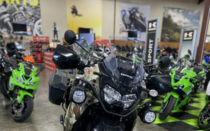 2026 Kawasaki KLR650 Adventure ABS Cypher Camo Beige ABS