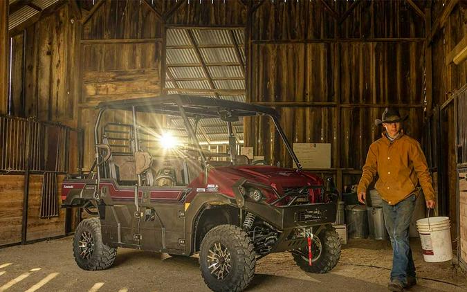 2026 Kawasaki Mule Pro-FXT 1000 Platinum Ranch Edition Metallic Deep Red - 110903