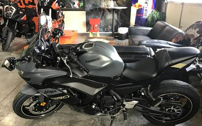 2024 Kawasaki Ninja® 650 Metallic Matte Dark Gray/Metallic Spark Black