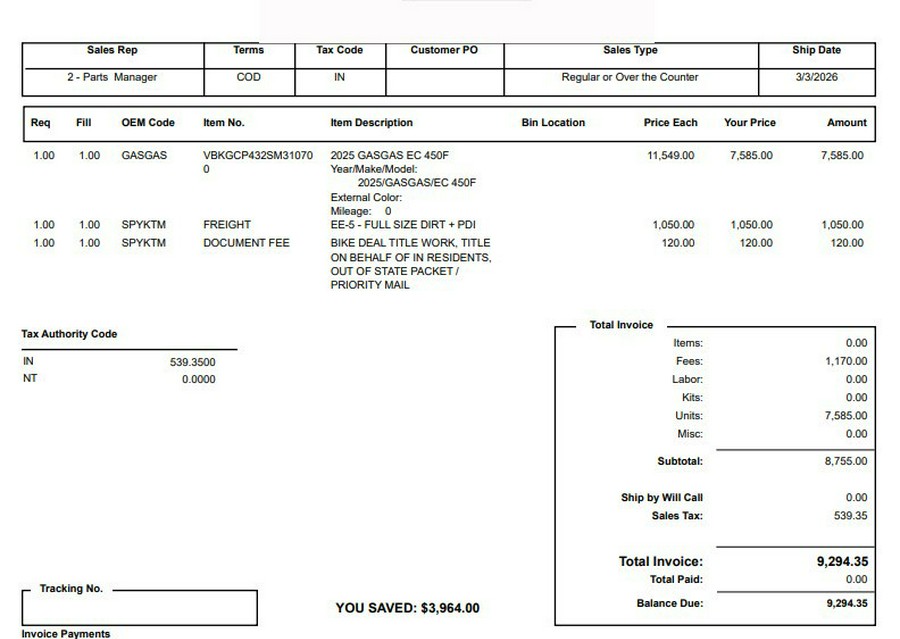 2025 EC 450F, 3.99% 48 months eligible! - GASGAS