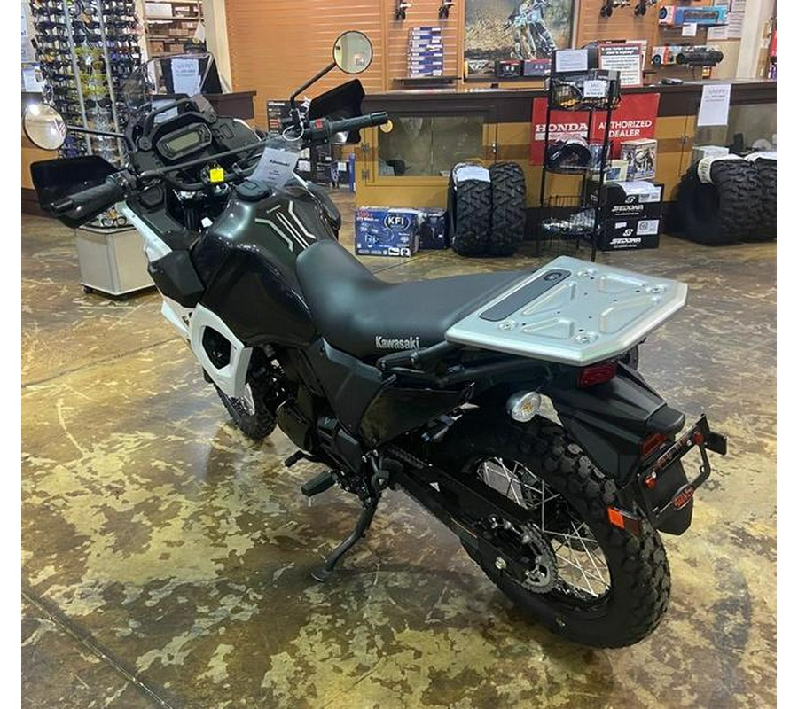 2025 Kawasaki KLR®650 Pearl Crystal White/Metallic Carbon Gray