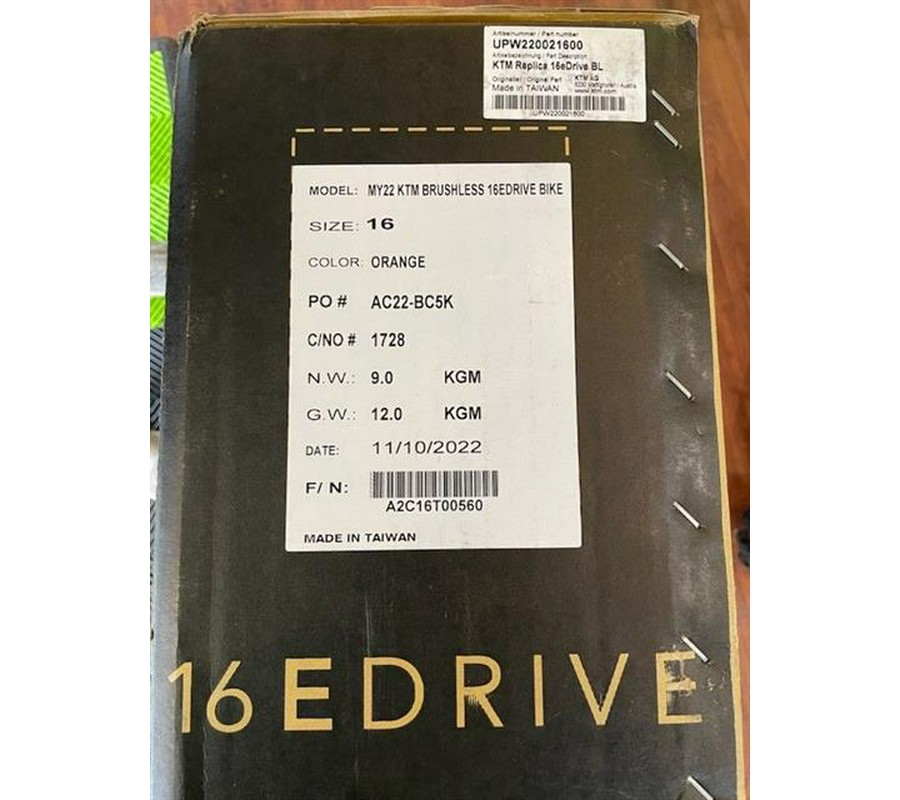 2022 Stacyc KTM REPLICA 16E DRIVE