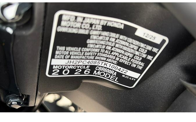 2026 CBR600RR ABS - Honda