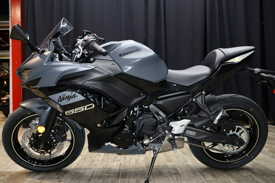 2024 Kawasaki Ninja 650 Metallic Matte Dark GrayMetallic Spark