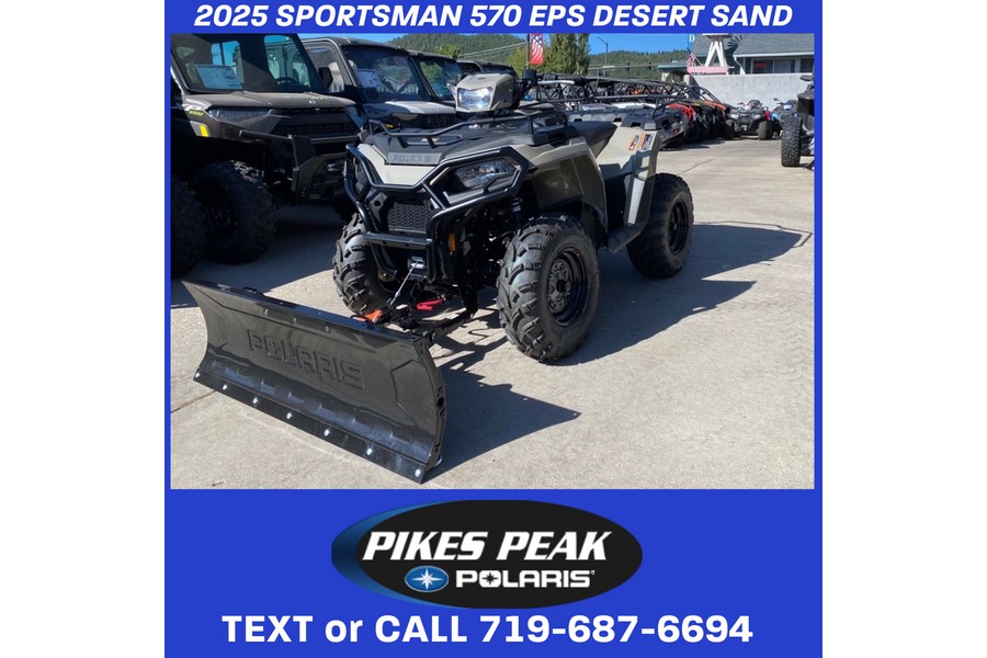 2025 Polaris Industries SPORTSMAN 570 DESERT SAND EPS with PLOW