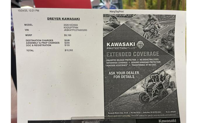 2026 Kawasaki KX250X