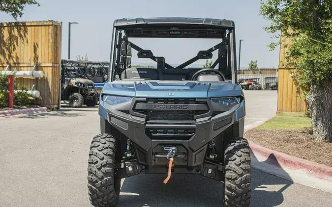 New 2025 POLARIS RANGER CREW XP 1000 PREMIUM BLUE SLATE METALLIC SMOKE