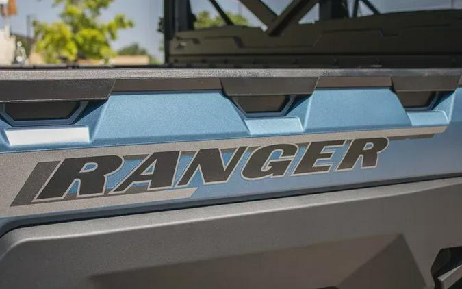 New 2025 POLARIS RANGER CREW XP 1000 PREMIUM BLUE SLATE METALLIC SMOKE