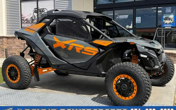 2027 Can-Am® Maverick R X rs with Smart-Shox Dolomite Grey & Orange Crush