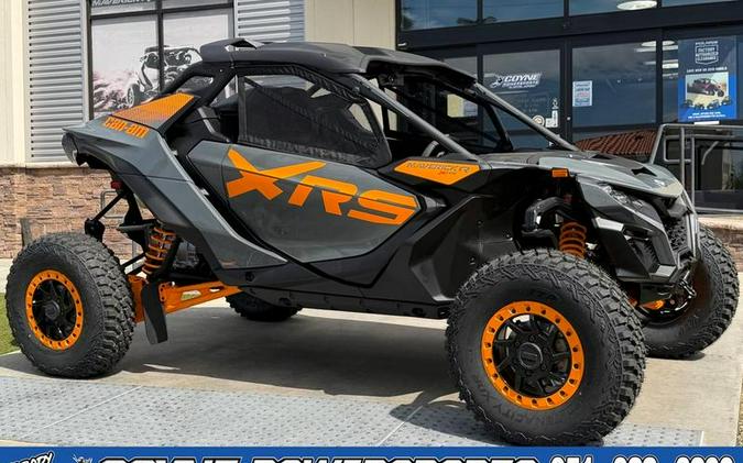 2027 Can-Am® Maverick R X rs with Smart-Shox Dolomite Grey & Orange Crush