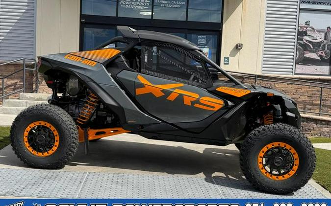 2027 Can-Am® Maverick R X rs with Smart-Shox Dolomite Grey & Orange Crush
