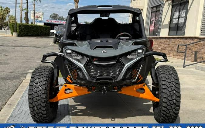 2027 Can-Am® Maverick R X rs with Smart-Shox Dolomite Grey & Orange Crush