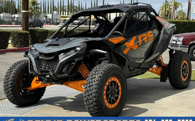 2027 Can-Am® Maverick R X rs with Smart-Shox Dolomite Grey & Orange Crush