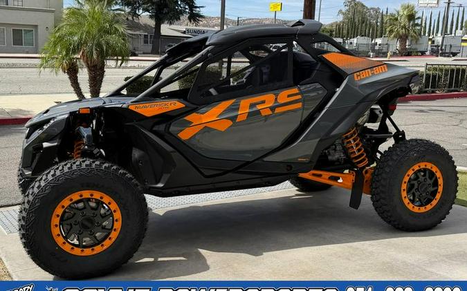 2027 Can-Am® Maverick R X rs with Smart-Shox Dolomite Grey & Orange Crush