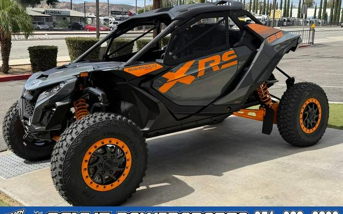 2027 Can-Am® Maverick R X rs with Smart-Shox Dolomite Grey & Orange Crush