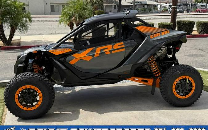 2027 Can-Am® Maverick R X rs with Smart-Shox Dolomite Grey & Orange Crush