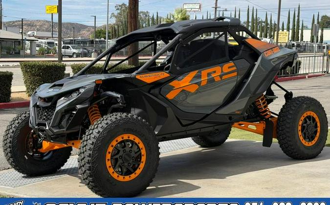 2027 Can-Am® Maverick R X rs with Smart-Shox Dolomite Grey & Orange Crush