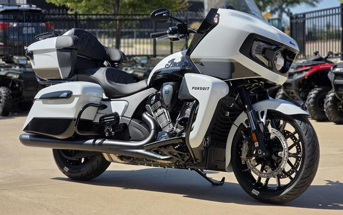2025 Indian Motorcycle® Pursuit® Dark Horse® 112 Ghost White Metallic Crystal with Black Vivid