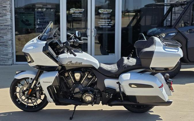 2025 Indian Motorcycle® Pursuit® Dark Horse® 112 Ghost White Metallic Crystal with Black Vivid