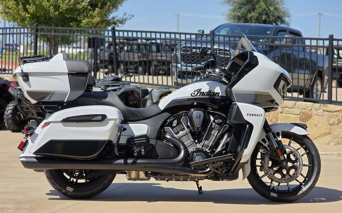 2025 Indian Motorcycle® Pursuit® Dark Horse® 112 Ghost White Metallic Crystal with Black Vivid