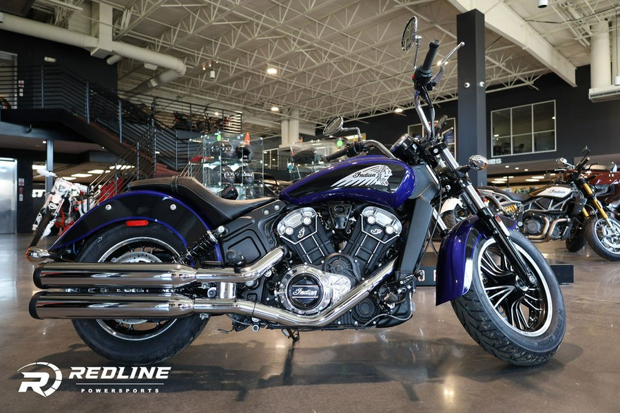 2023 Indian Motorcycle® Scout® ABS Spirit Blue Metallic/Black Metallic