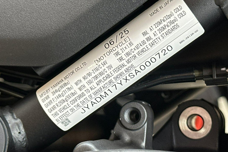 2025 Yamaha Tenere 700