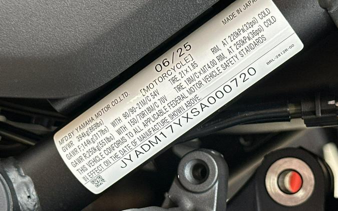 2025 Yamaha Tenere 700